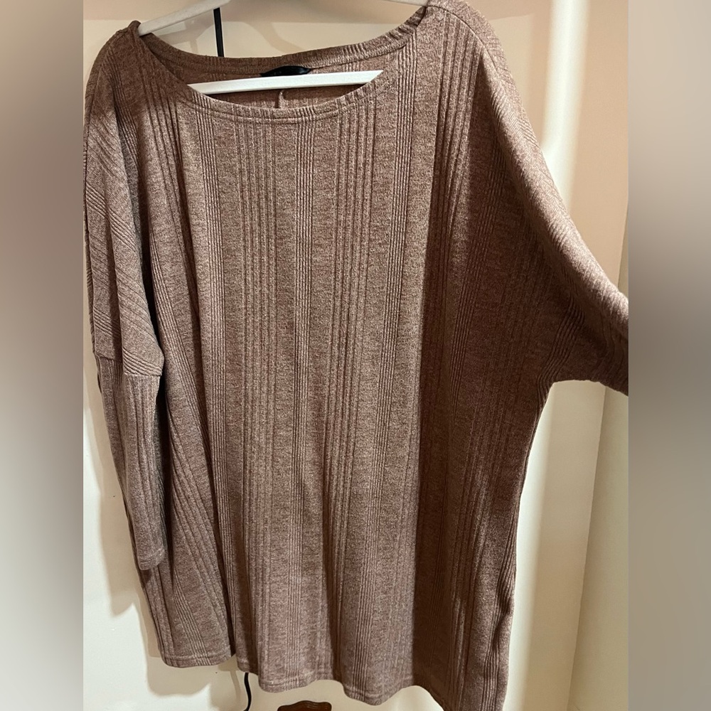 SHEIN Super Comfortable Camel Polyester Batwing Dress Size XL